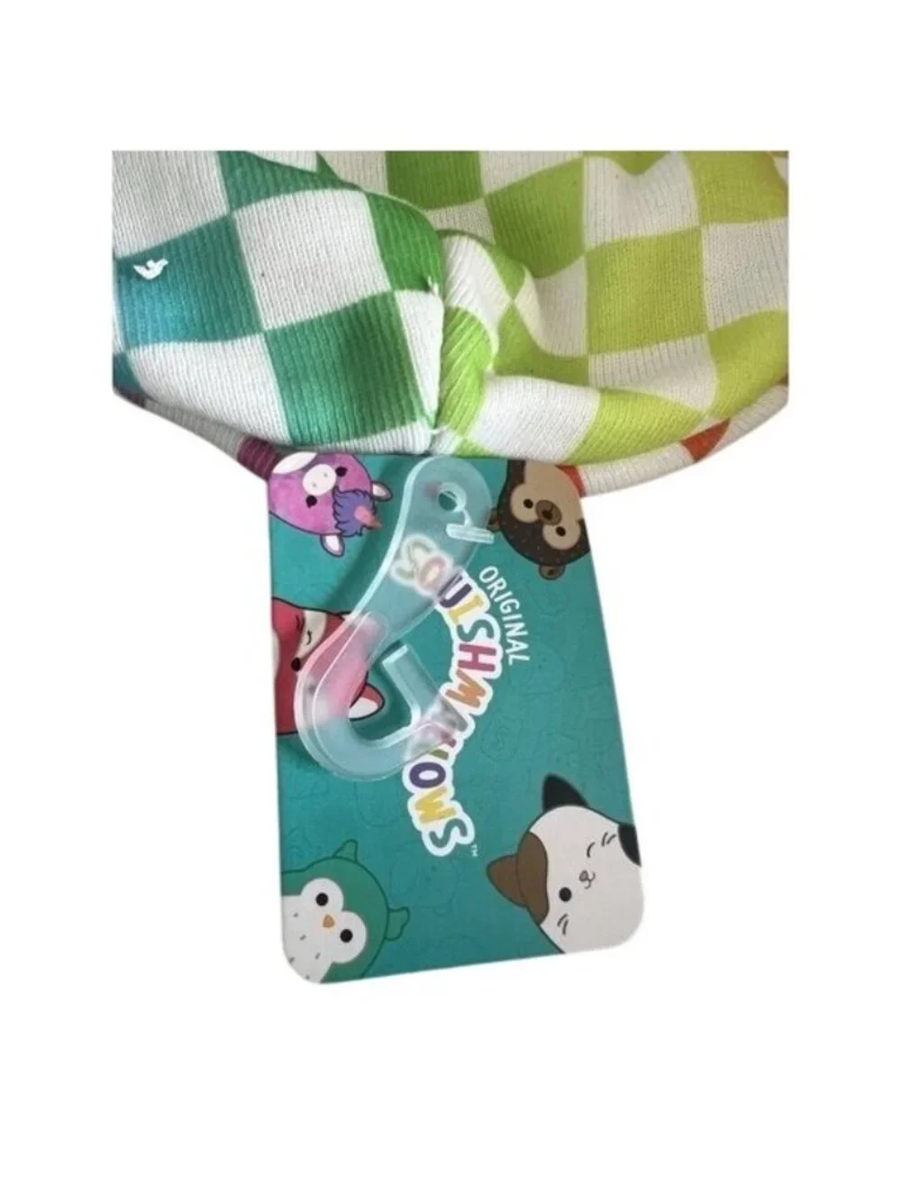 Squishmallows Original Rainbow Checkerboard Cuffed Beanie Hat OSFM
